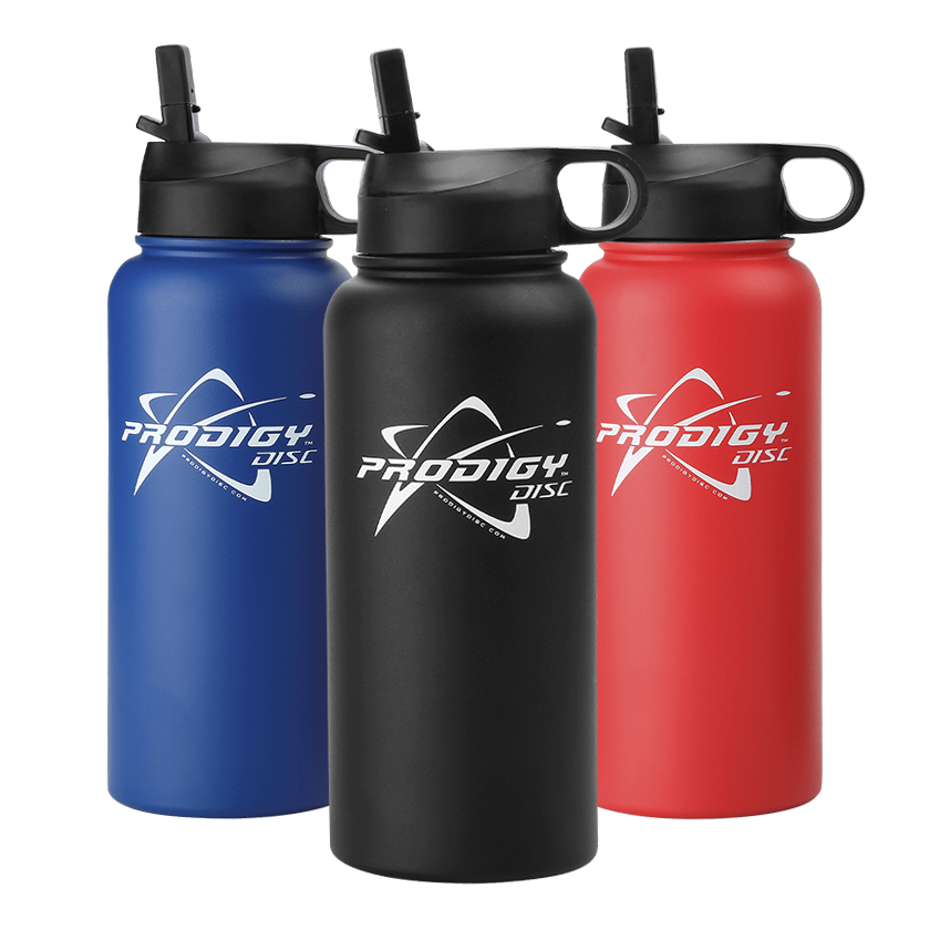 Prodigy Insulated Water Bottle With A Straw Lid.