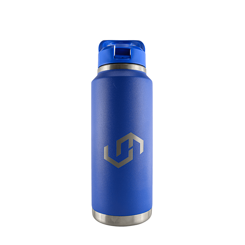 Prodigy Insulated Water Bottle With A Straw Lid (NEW) - VM Logo.